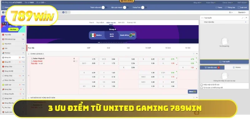 3 ưu điểm hấp dẫn từ United Gaming 789WIN