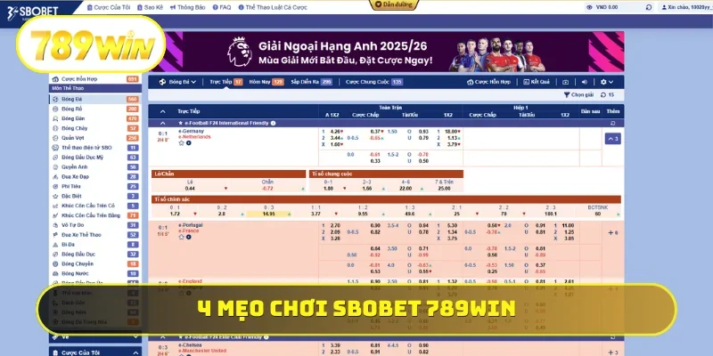 4 mẹo chơi SBOBET 789WIN đỉnh của chóp