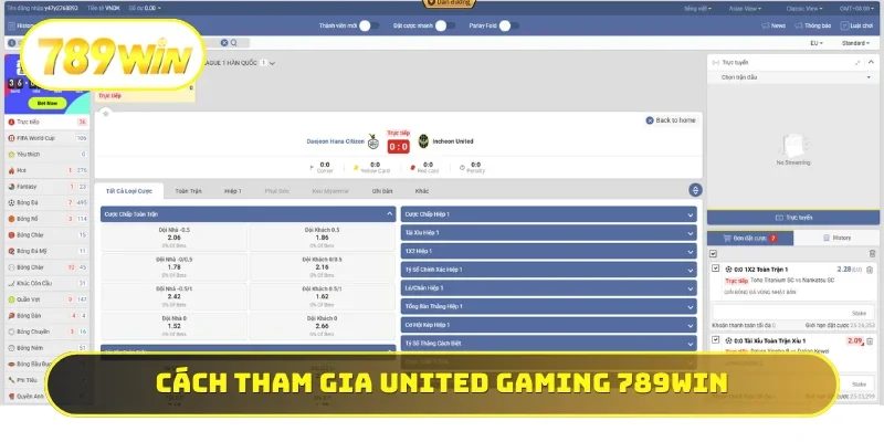 Cách tham gia United Gaming 789WIN siêu đơn giản